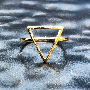 Gold Triangle Ring - Style On The Spot